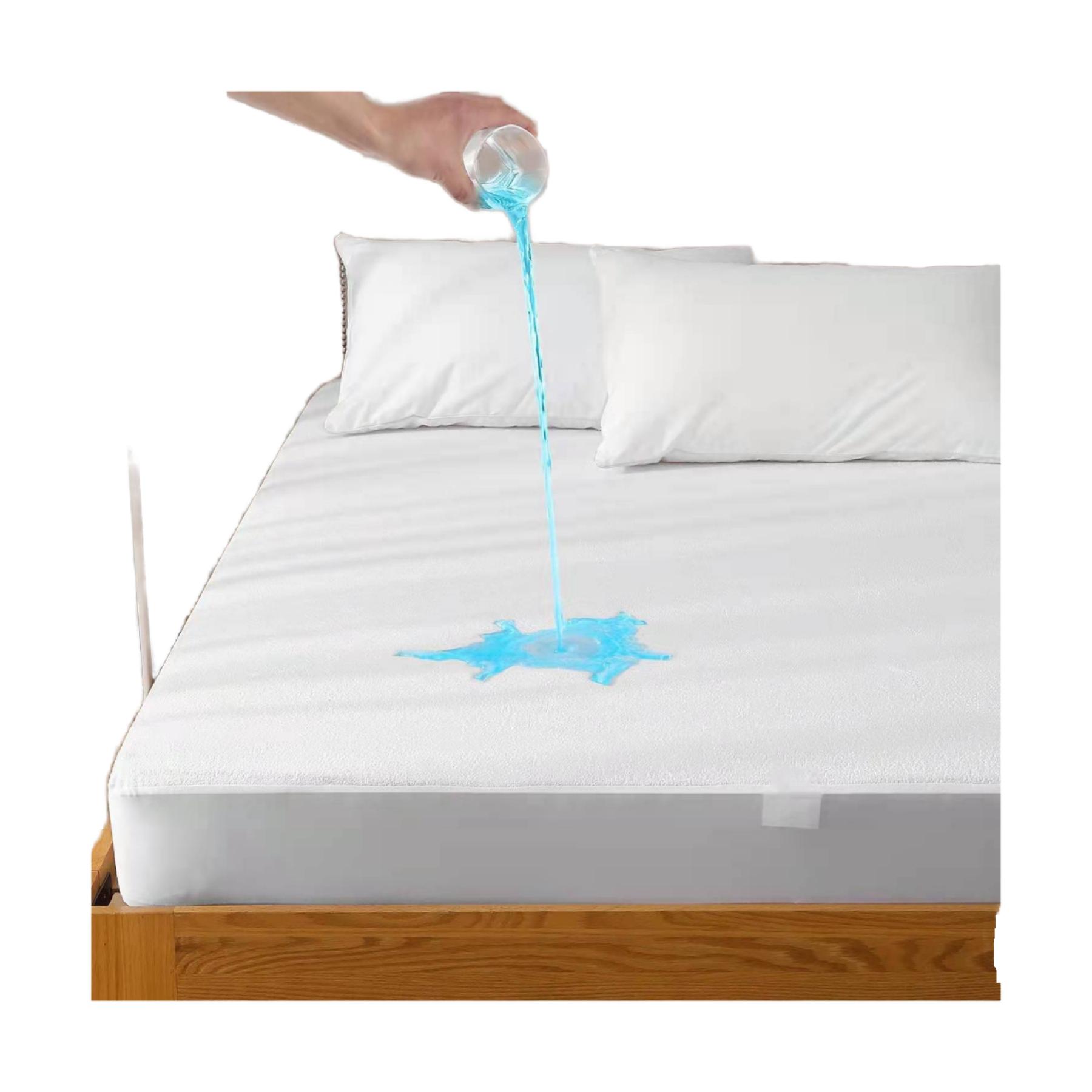 Hot-selling All Size Bamboo Organic Mattress Cover Waterproof Anti-mite Mattress Protector Bedsheet Bed Sheet 70x200+31cm светло-синий