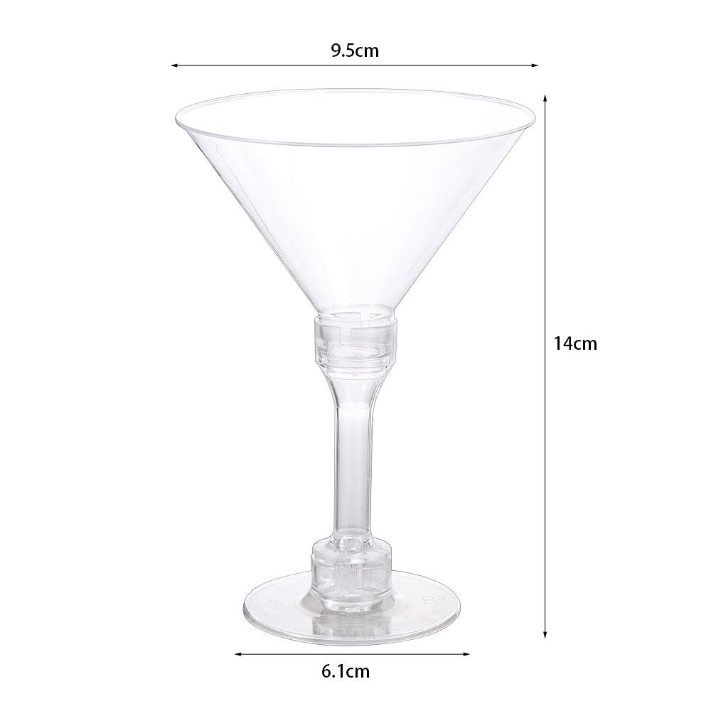 20 Stück Unzerbrechliche Einweg- Weingläser Klare Kelche Kunststoff-Margarita-Gläser Champagner
