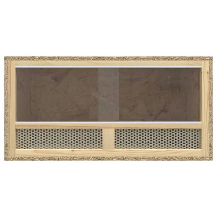 Terrarium - Exclusive House - Engineered Wood - 60 X 30 X 30 Cm - Anti-yellowing Glass