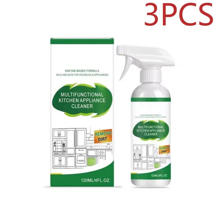 1/2/3 Pezzi Detergente Multifunzione per Cucina Rimuovi Macchie d'Olio Resistente per Cappa Cappa Fornello Piano di Lavoro Forno Griglia Spray Detergente