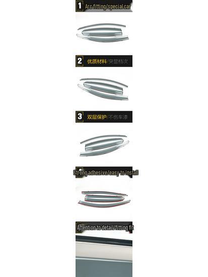 Borui GC9/18 Rain Deflector with 3D Stainless Steel Decorative Strip