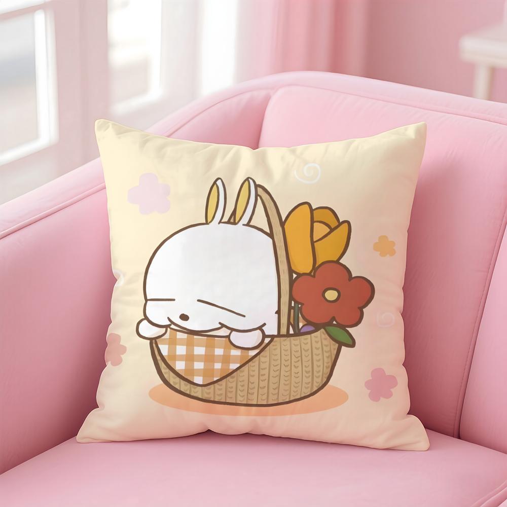 Cartoon M-MASHIMARO Cushion Cover Home & Car Multi-Scene Pillow Cover - Reversible, Soft & Durable for Daily Use