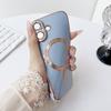 For iPhone 16 Pro 15 14 Plus 13 12 Pro Max 11 Electroplating with Lens Flims for Magsafe Magnetic Shockproof Soft Tpu Plain Color Slim Case Cover