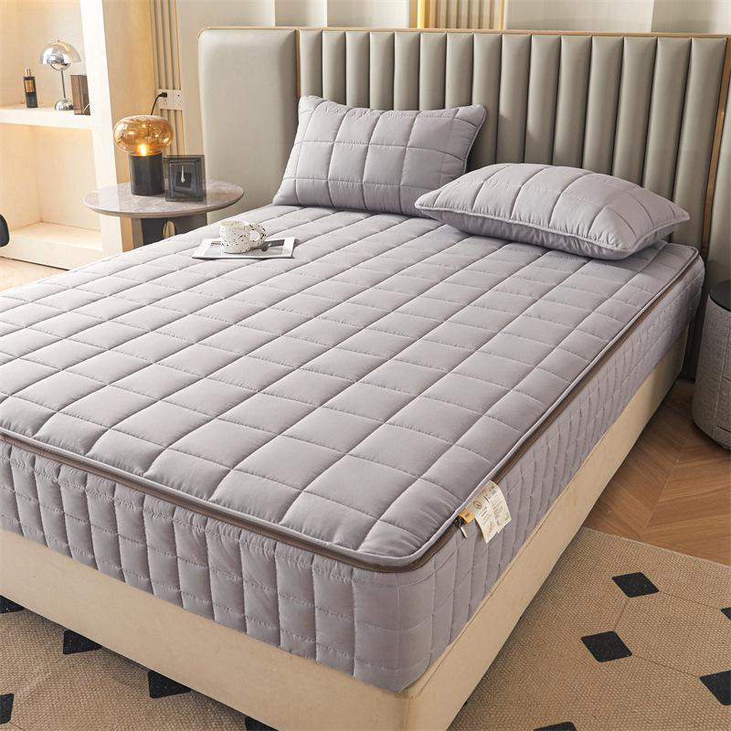 Brushed Cotton Soybean Quilted Fitted Mattress Protector – Six-Sided, 360° Coverage