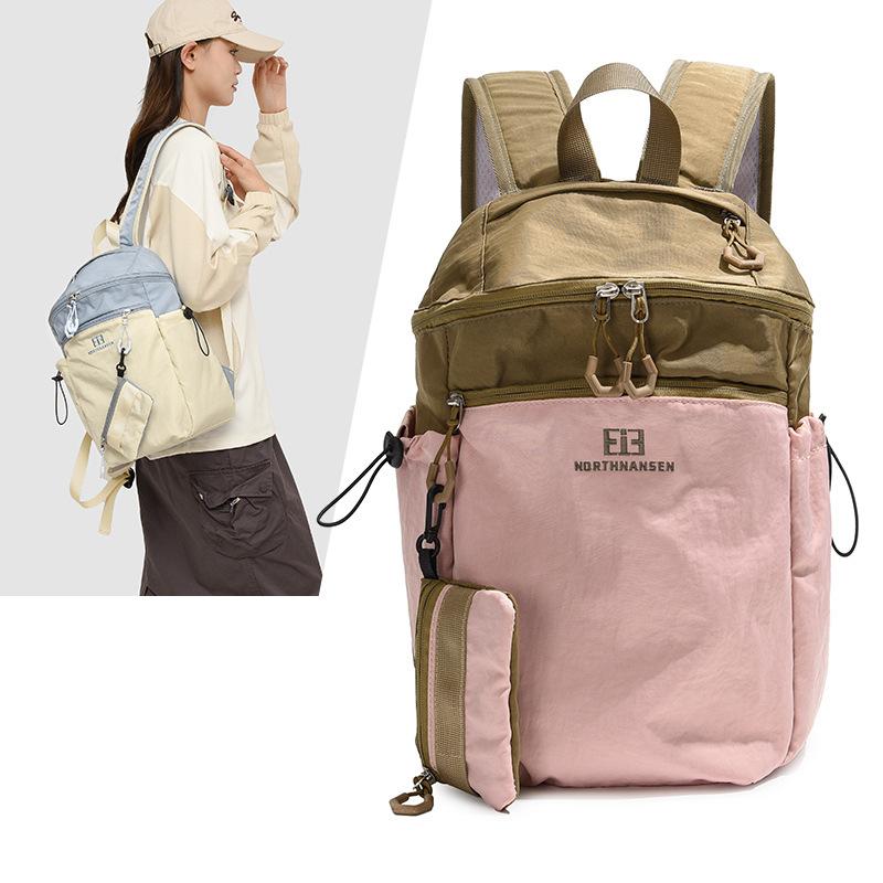 Stylish and simple backpack female new student schoolbag lightweight material large capacity travel small backpack outdoor