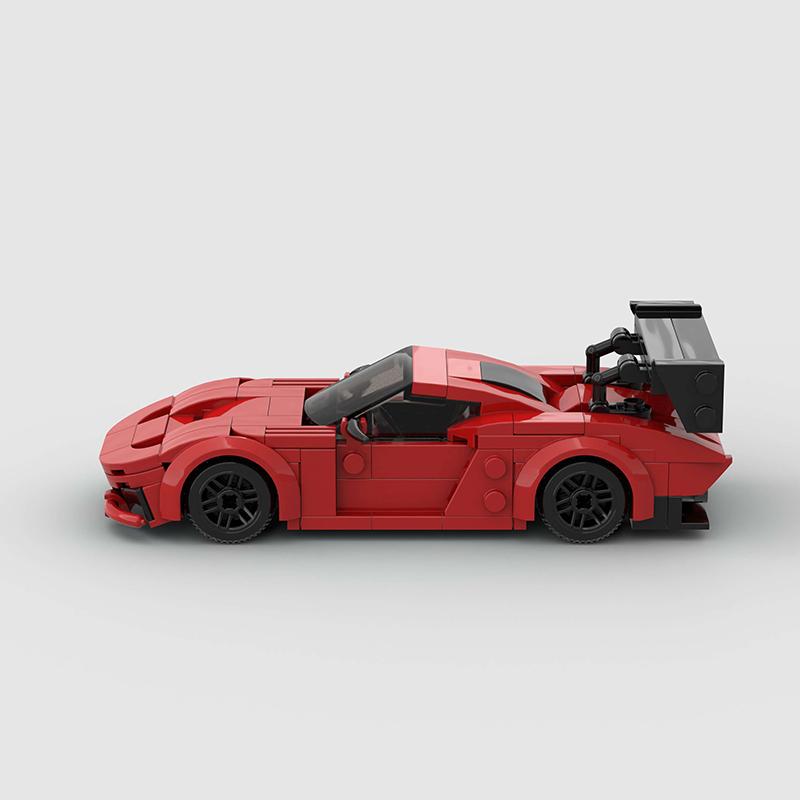 Technical MOC Speed Car Super Race Vehicle Rally Sports Model Building Block Racing Brick Creative Christmas Gift Toy City