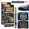 3 sztuki Chromowy Marker Permanentny Do Samochodu Roweru Motocykla Opon Opon Marker Farba Marker do Gumowych Opon Metaliczny