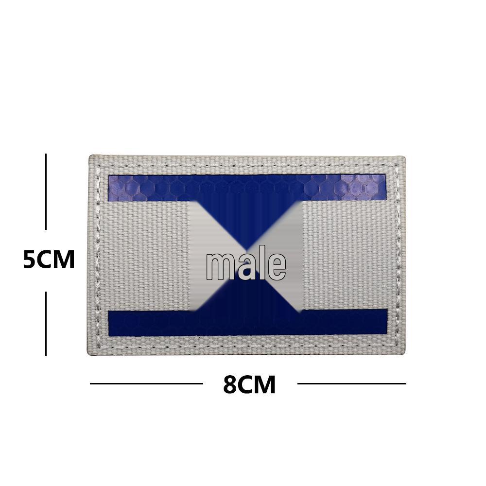 Taifeng Velcro Israeli Flag Cloth Patch - Embroidered Arm Badge