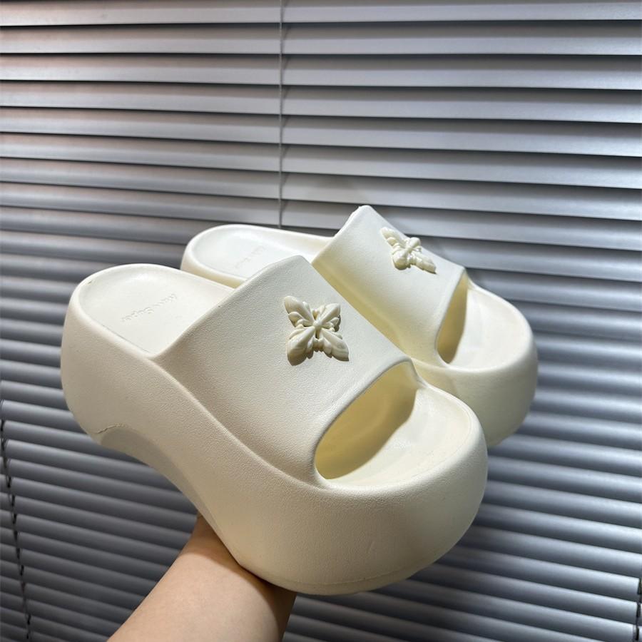 New summer thick-soled thick-heeled slippers, women's summer thick-soled seaside cool slippers