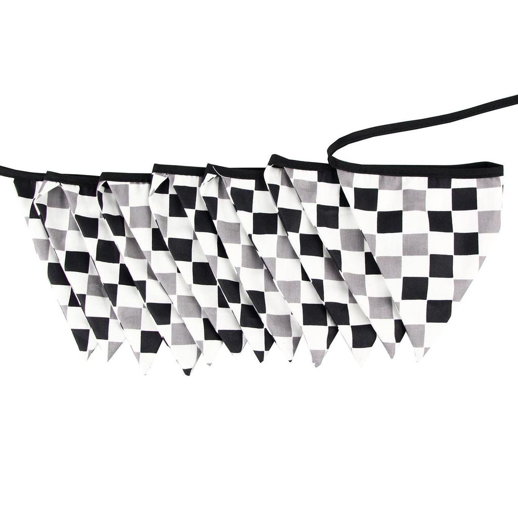 Multicolor Checkered Racing Flag Banner for Home Decoration