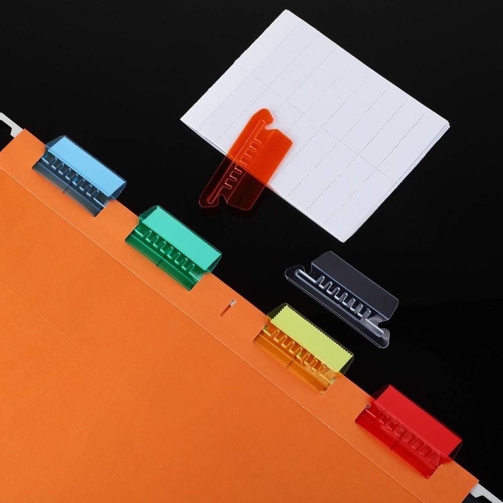 60/100Pcs Quick Identification Hanging Folder Tabs PVC Hanging File Inserts File Folder Tabs Home