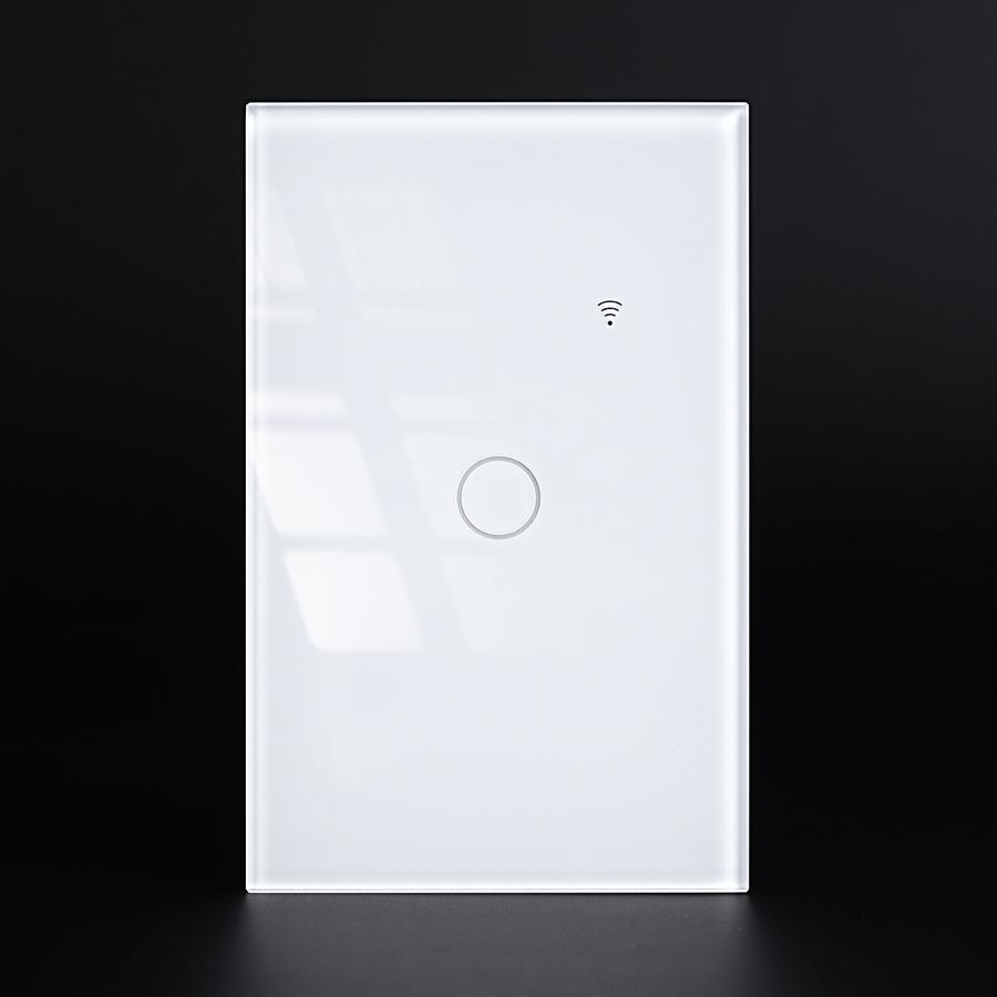 Interruttori Smart Touch in Vetro per Luci, 1 Posto Bianco Nero da Incasso a Parete Controllo APP Compatibile con Alexa e Google Home