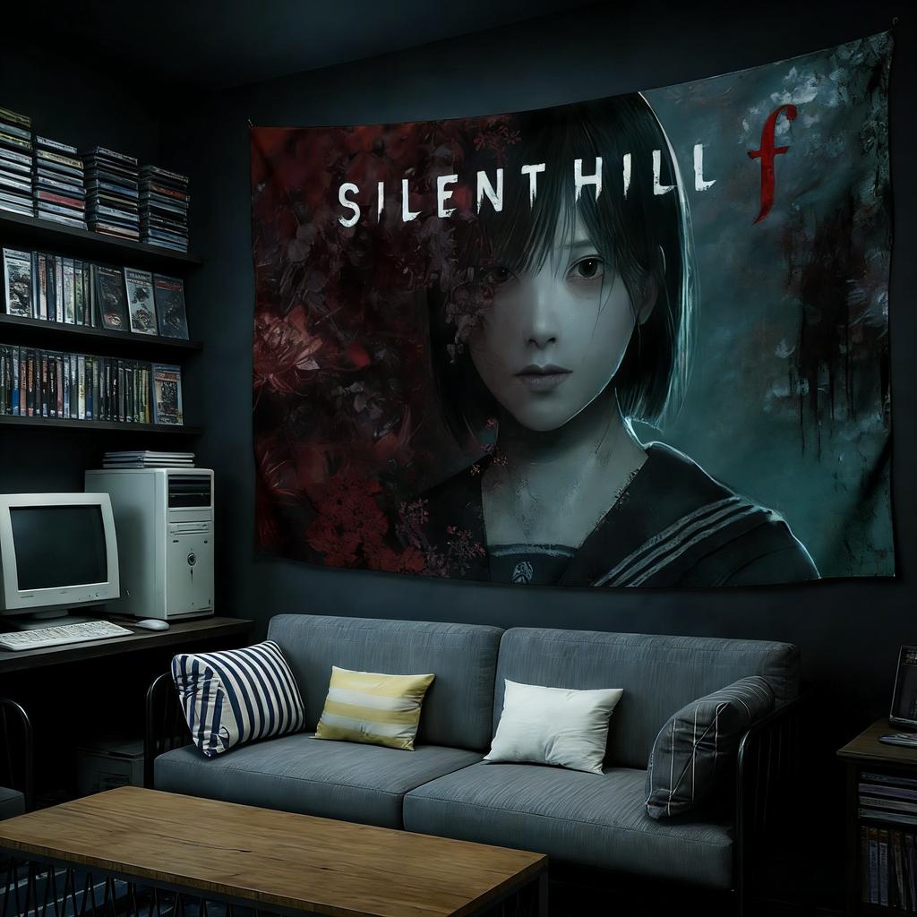 Heather Mason Silent Hill 3 Tapestry, Official Art Of Iconic Short Hair Protagonist For Horror Game Fan Room