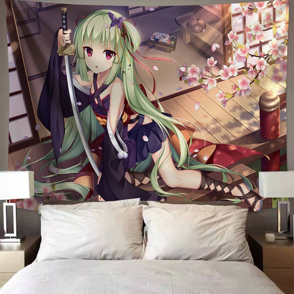 Kawaii Murasame Söt Galgame Senren Banka Flickrum Väggbonad Heminredning Väggkonst Väggbonader Sovsal Bakgrundstyg Gåva
