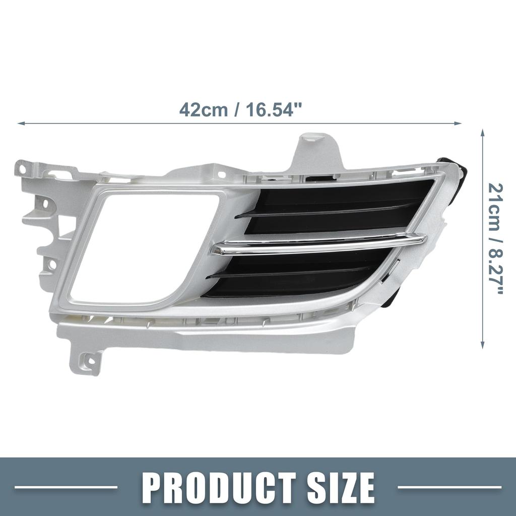 ABSOPRO Front Left and Right Side Fog Light Grille Cover Part Number Compatible with Mazda Silver 1 Pair Trim, GS3M50C10J, 6, 2009-2010, Tone,
