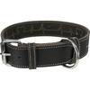 Collier Pour Chien - TRIXIE - Rustic Heartbeat - Cuir Ciré Et Vieilli - Taille Moyen - Noir