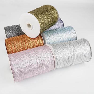 Nastro glitterato da 3 mm Decorazioni natalizie per matrimoni Scatole per torte Nastri in tessuto avvolgente Accessori fai da te