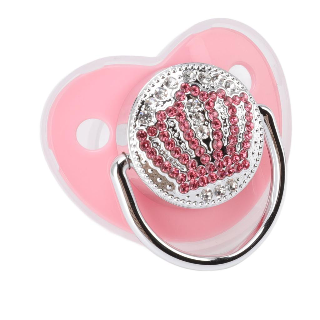 Sucette pour bébé Couronne Strass Silicone Souple Sans BPA Sucette Bébé Sûre Taille M