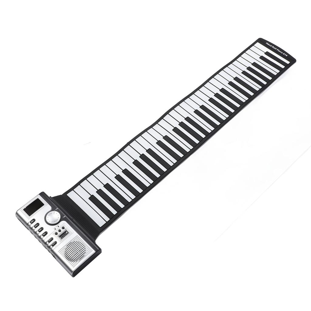 61 Key Roll Up Piano Keyboard Portable Silicone Electronic Piano Keyboard with Built in Speaker for