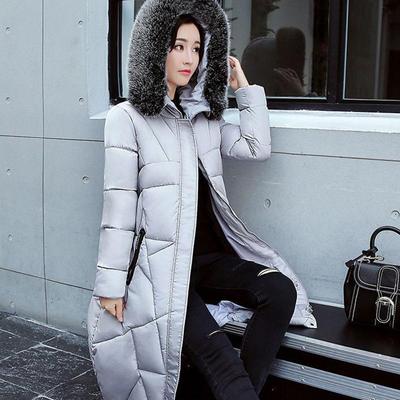 Autunno Inverno Addensare Parka caldo femminile Donna Tinta unita Piumino allentato Tasca grande Cappotto con cappuccio in pelliccia Giacche Capispalla