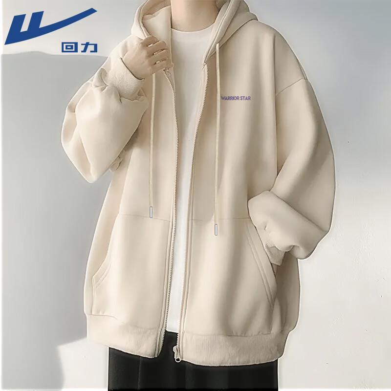 Warrior Unisex American Style Zip-Up Hooded Knit Jacket L