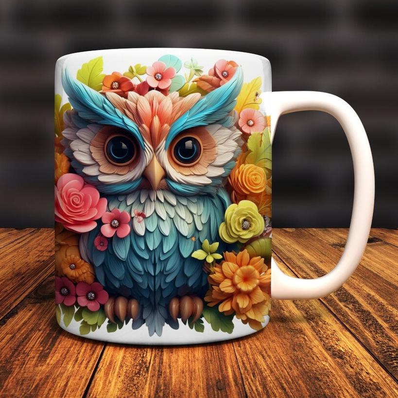 3D Owl Owl Ceramic Coffee Mug Cute Tea Cup Animal Animal Bird Cute
