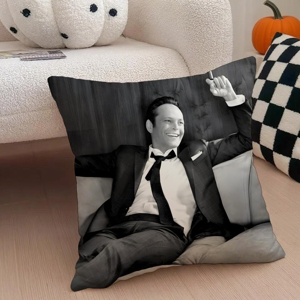 VVince Vaughn Cushion Cover Throw Pillow Cover Hidden Button Durable Polyester Chair Cushion