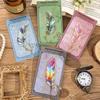 Hot Sale 1Pcs Exquisite Book Page Divider Vintage Feather Gold Stamped Metal Bookmark With Metal Chain Pendant Office Stationery