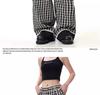 Retro British Style Plaid Striped High-Waist Wide-Leg Trousers