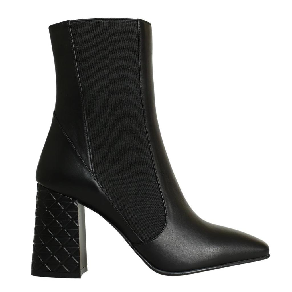 Damen Stiefel aus echtem Leder mit hohem Absatz