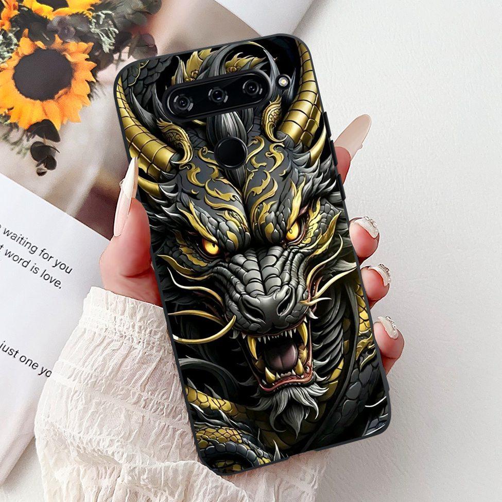 Funda For LG V40 ThinQ Case Cover Silicone Luxury Fashion Cute Cat Cool Shockproof Bumper Casing For LG V405 LM-V405 LM-V409N