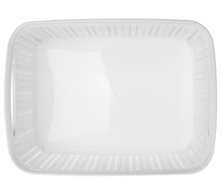 Universal Basket, White, Oblong, Woven, 10 X 16 X 12 Cm