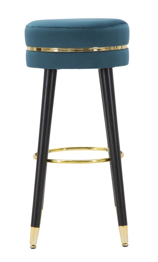 Bar Stool Paris Teal Gold Cm Ø 35X74