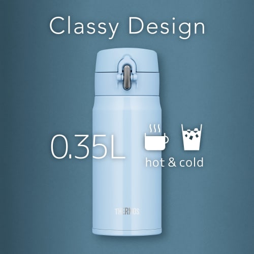 Thermos Water Bottle Vacuum Insulated Mobile Mug 350ml Light Blue JOH-350 LB