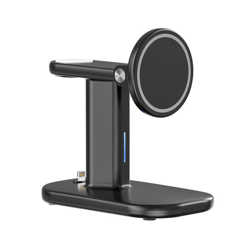 3-in-1 Wireless Charger: Magnetic Stand & 25W Fast Charging for Apple