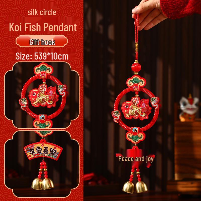 2026 Year of the Horse Persimmon Hanging Decoration for Chinese New Year - Living Room Ornaments, Spring Festival Door Bells & Small Pendants.
