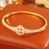 sand gold jewelry buckle diamond-encrusted copper-plated  women's light luxury high-end imitation gold does not fade for a long time 