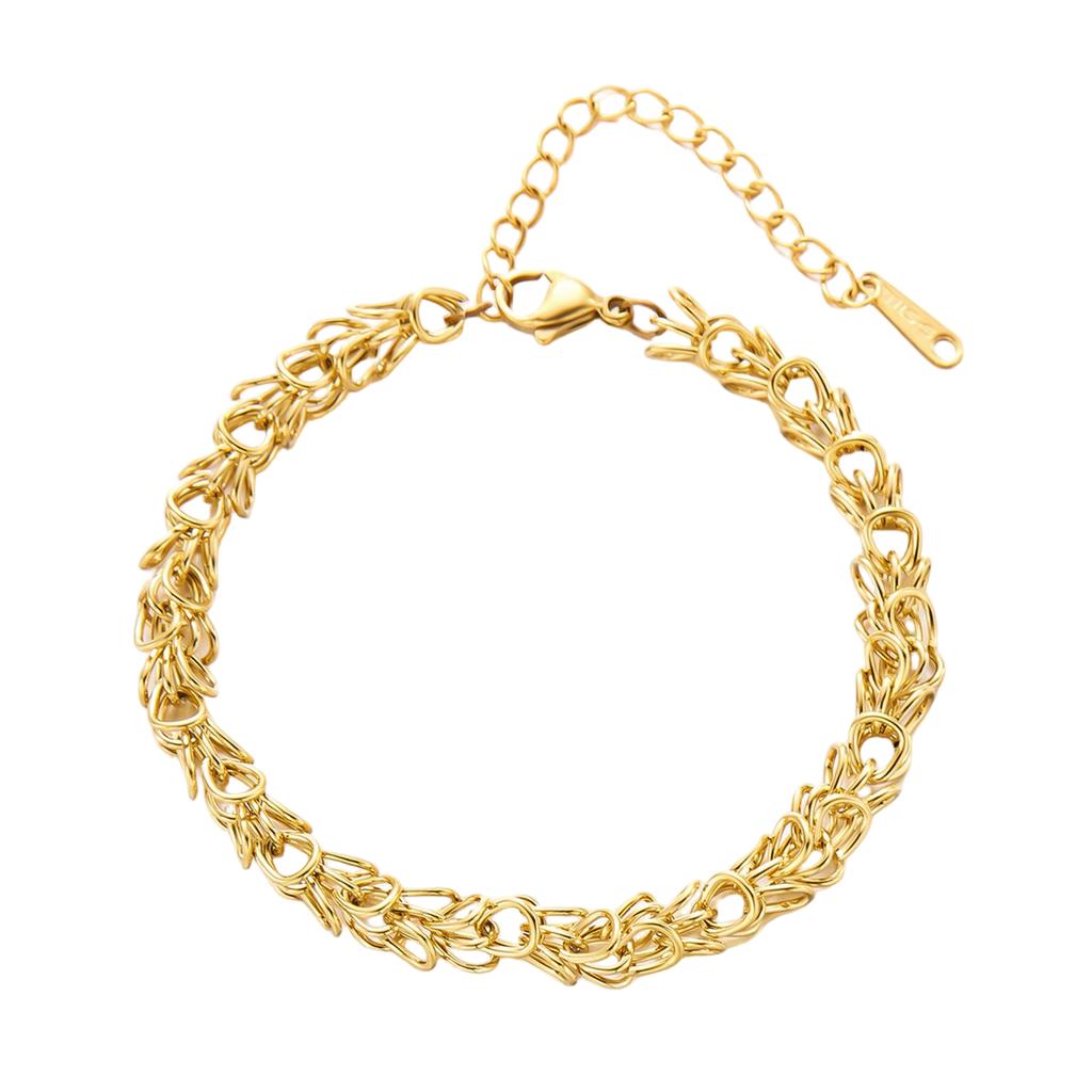Stainless Steel Byzantine Link Chain Necklace for Women Size 20-22" 92.20 Grams Birthday Gifts for Women