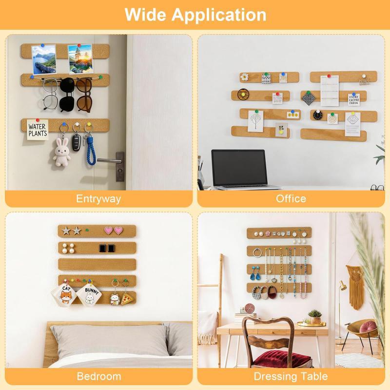 1Pcs Cork Board Strips Self Adhesive Small Cork Board For Wall Desk Home Classroom Office For Paste Notes Photos Schedules