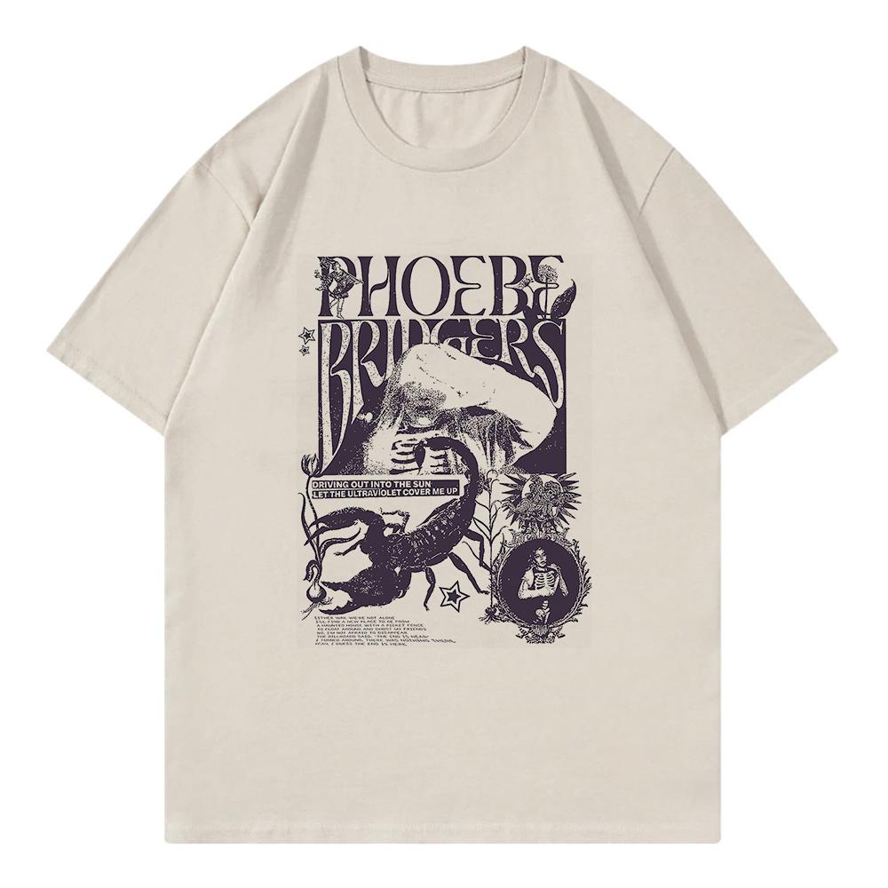 Phoebe Bridgers on Tour T Shirt Fashion Women Clothing Harajuku TShirt Unisex High Quality Casual Cotton Tees Shirts Graphic M