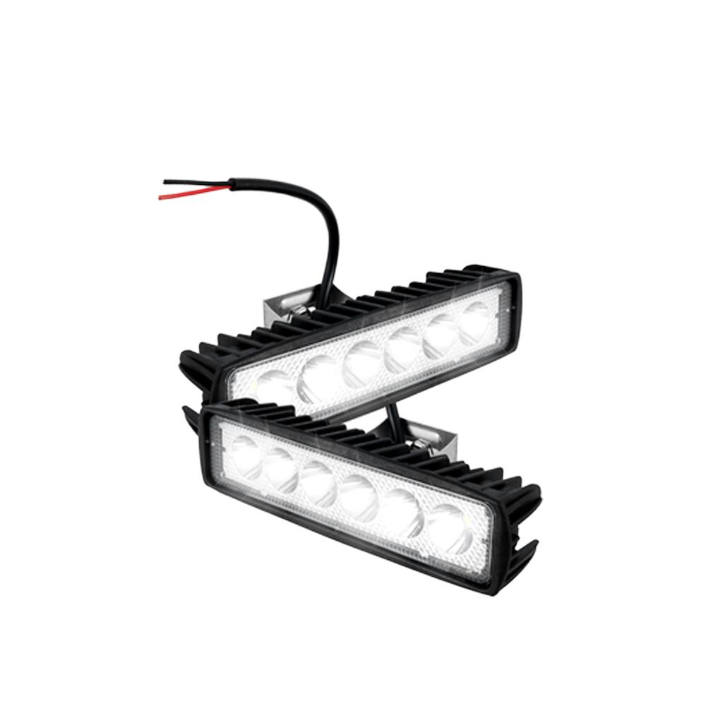 

12V Car LED Light Bar 18W 6000K IP67 Waterproof Super Bright Car LED Work Light Headlights DRL Driving Aluminum Lamp