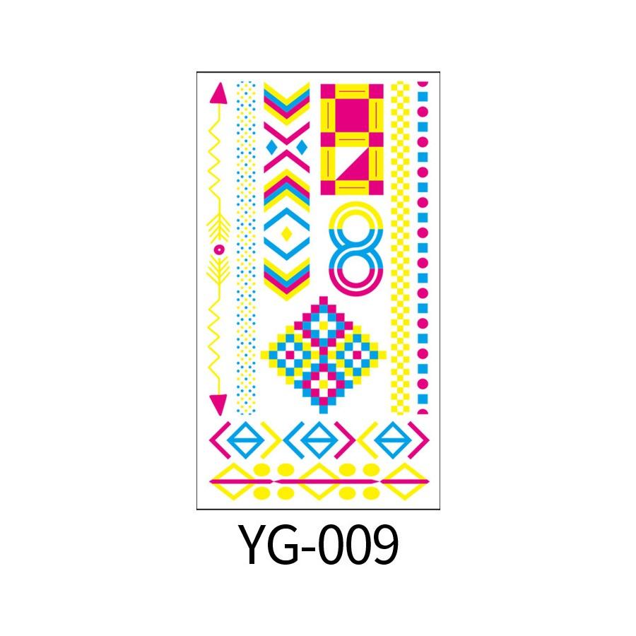Neon Uv Fluorescent Temporary Tattoo, Waterproof Luminous Fake Tattoo,Bar Ktv Nightclub Makeup Ball