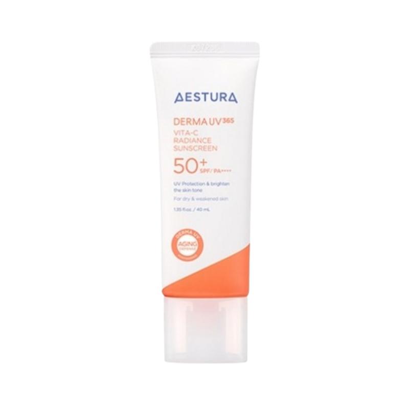 AESTURA Derma UV365 Vita-C Radiance Sunscreen SPF50+ PA++++ 40ml – Moisturizing Glow Sunscreen for Sensitive Skin 40ml