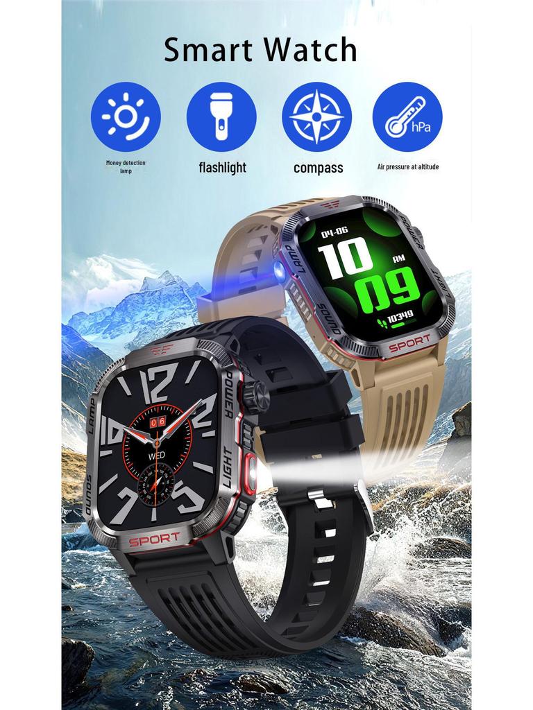 HT29 Smartklokke med LED-seddeldetektor, høydemåler for lufttrykk og Bluetooth-samtaler