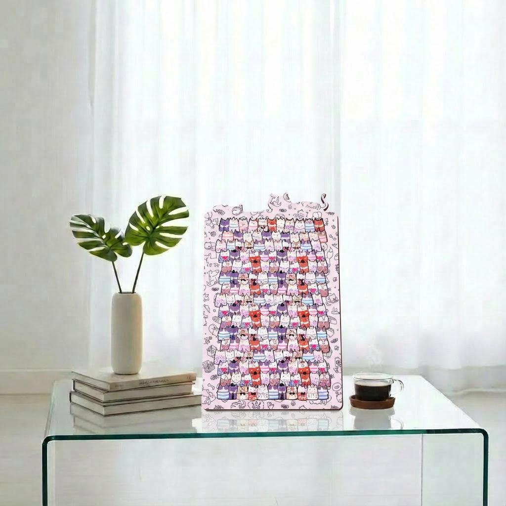 

Creative Cat Professions Jigsaw Puzzle: Challenging Wooden Puzzle, Irregular Shapes, Ideal Educational Gift