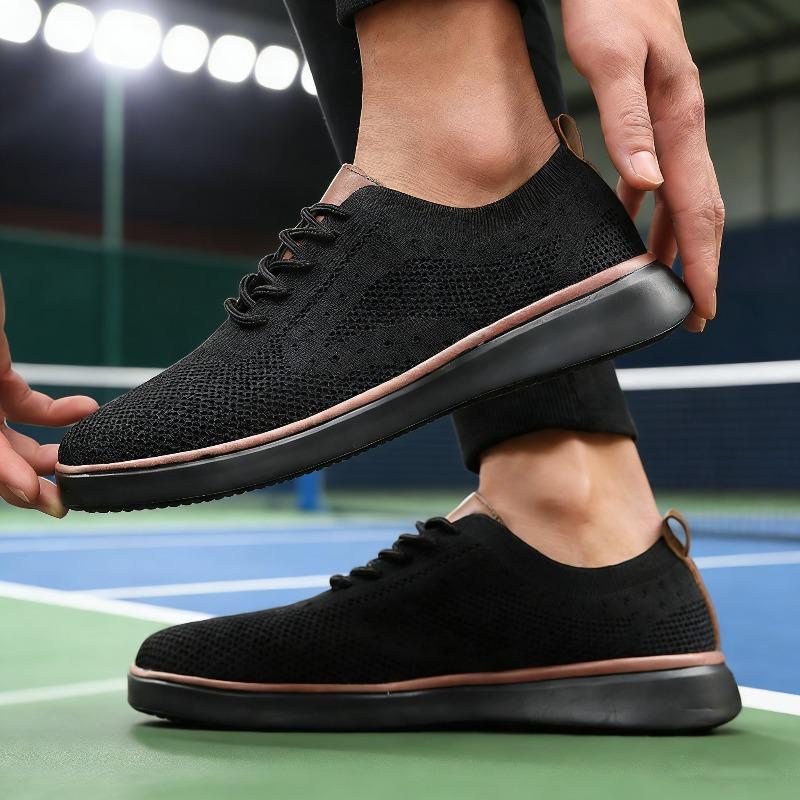 Versatile Men s Knit Sneakers Breathable Mesh Casual Shoes Lightweight Comfortable Footwear Match Urban Commute Knit Sneakers 39