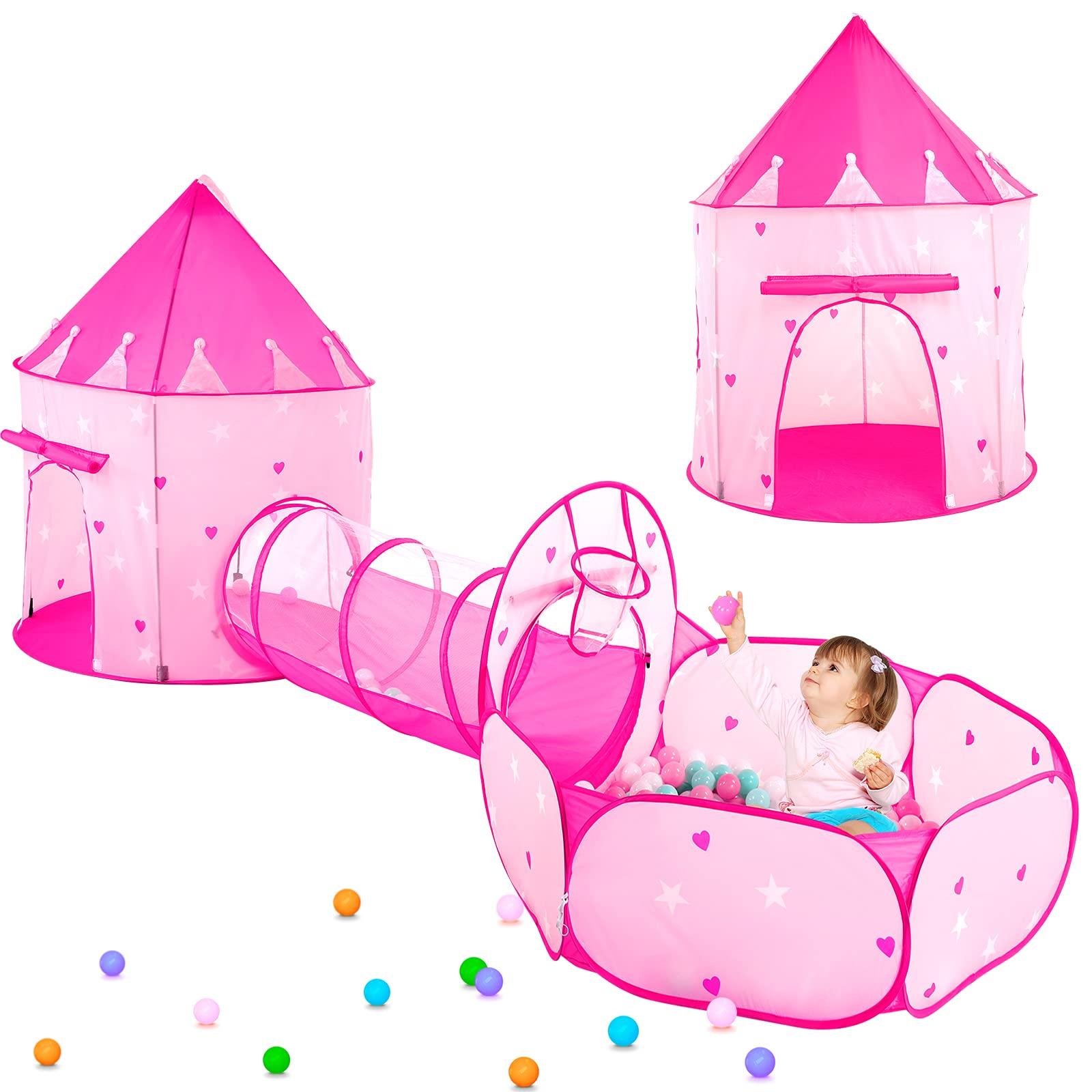 

Stylish Indoor Ball Pool Includes Princess Ball Ball and Basket Foldable and Easy to this Tent is a Secret Base for Indoor Includes Storage Perfect