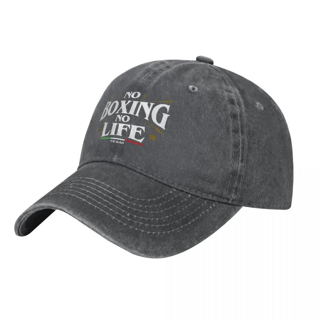 NO BOXING NO LIFE Boxing Gloves Flag Print Streetwear demin Cap Breathable Design Women Hat Mens Baseball Cap