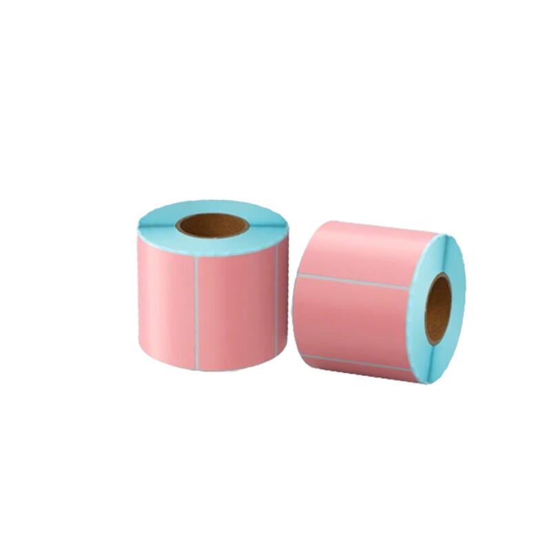 Rolo de Papel Térmico para Etiquetas Rosa