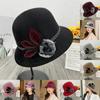 Womens Autumn Winter Wool Fedora Hat With Adjustable Fit For Casual Wear